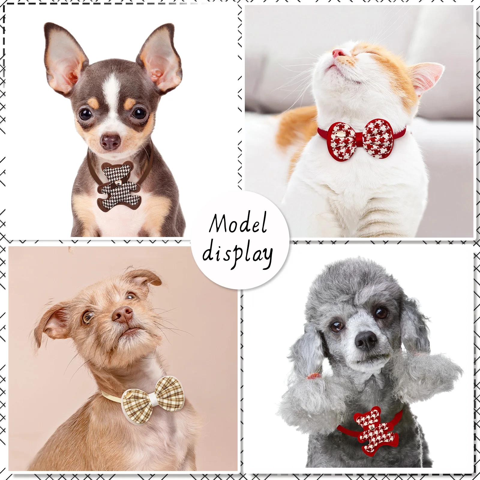 50/100psPajarita para perro, lazos de moda para perro pequeño, pajaritas para gato, Collar, lazos para perro, accesorios de aseo para perros pequeños y gatos - imagen 2