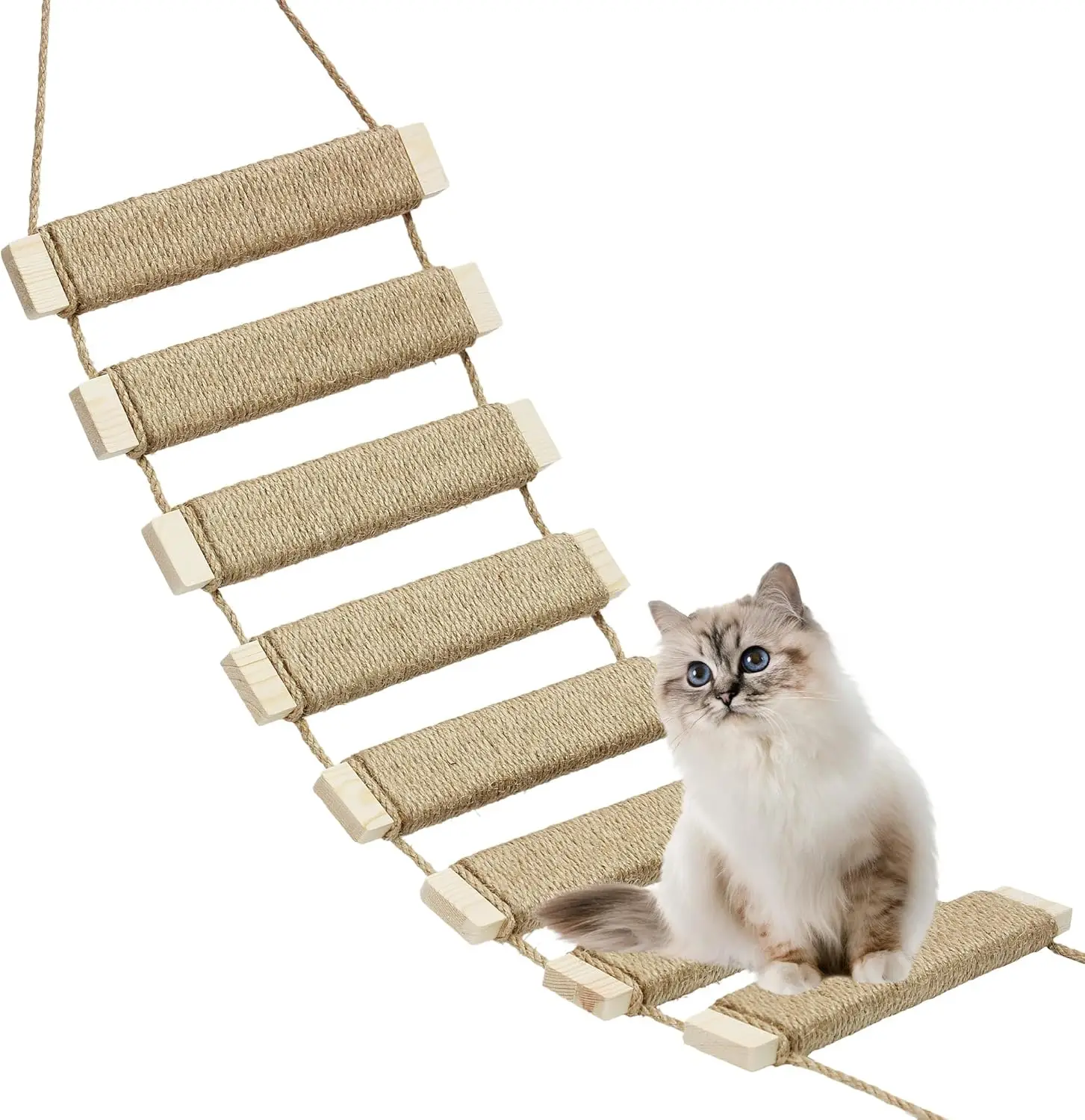 Estantes escalada de gato con nido y cuerda rascadora de pared