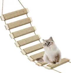Estantes escalada de gato con nido y cuerda rascadora de pared