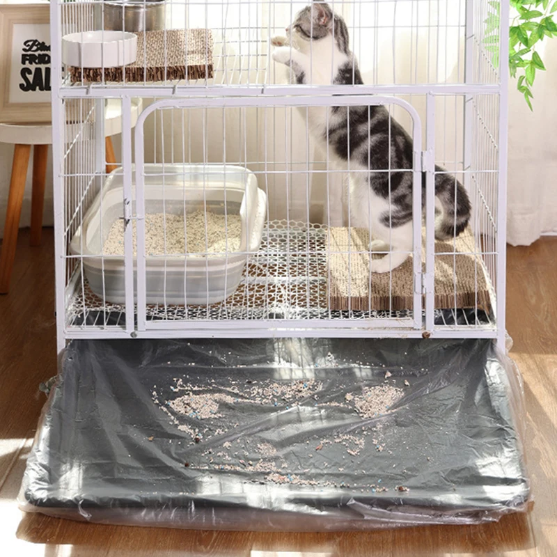 50PCs Disposable Pet Tray Cleaning Bags Elastic Pet Cage Garbage Bags for Dogs Cats Small Animals Transparent Pet Waste Bag - imagen 2
