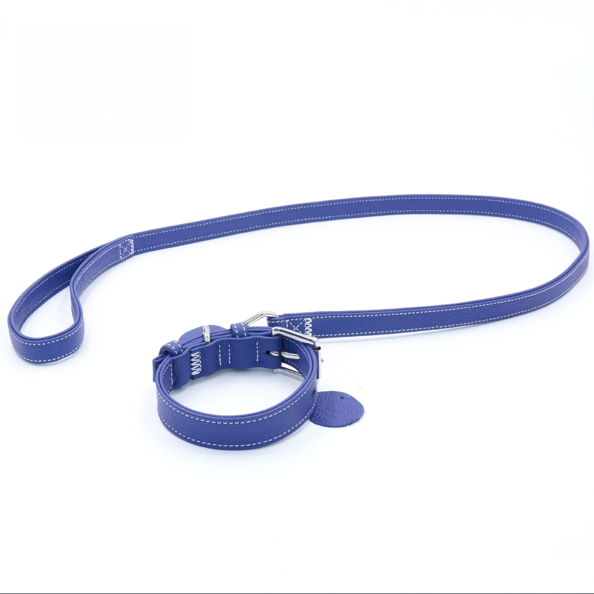 Collar de cuero ajustable para perro, correa para perro de cuero auténtico y resistente con hebilla de Metal, correa de entrenamiento para caminar al aire libre