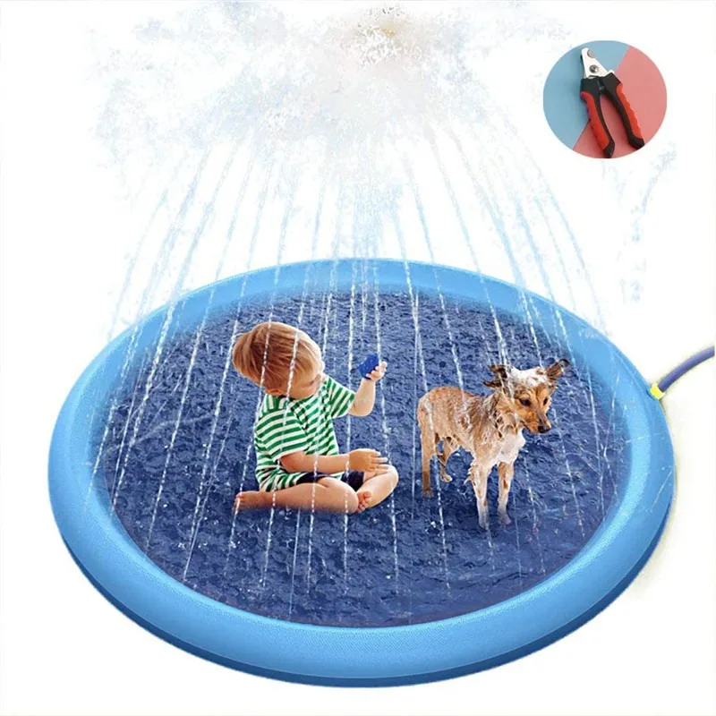 Nueva estera de pulverización antideslizante para mascotas al aire libre, piscina plegable para salpicaduras, piscina de baño para perros, suministros para perros - imagen 2