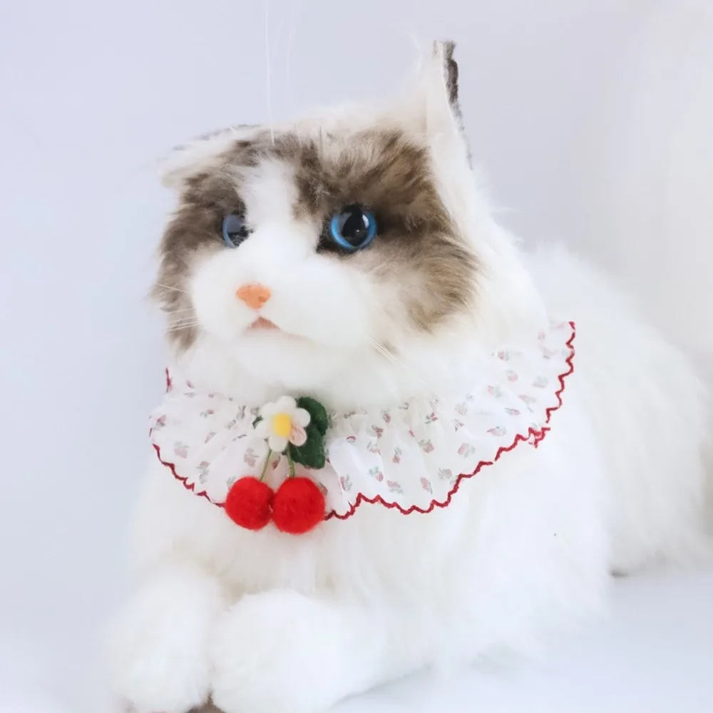 Collar de encaje con lazo y colgantes para gatos y perros pequeños - imagen 3