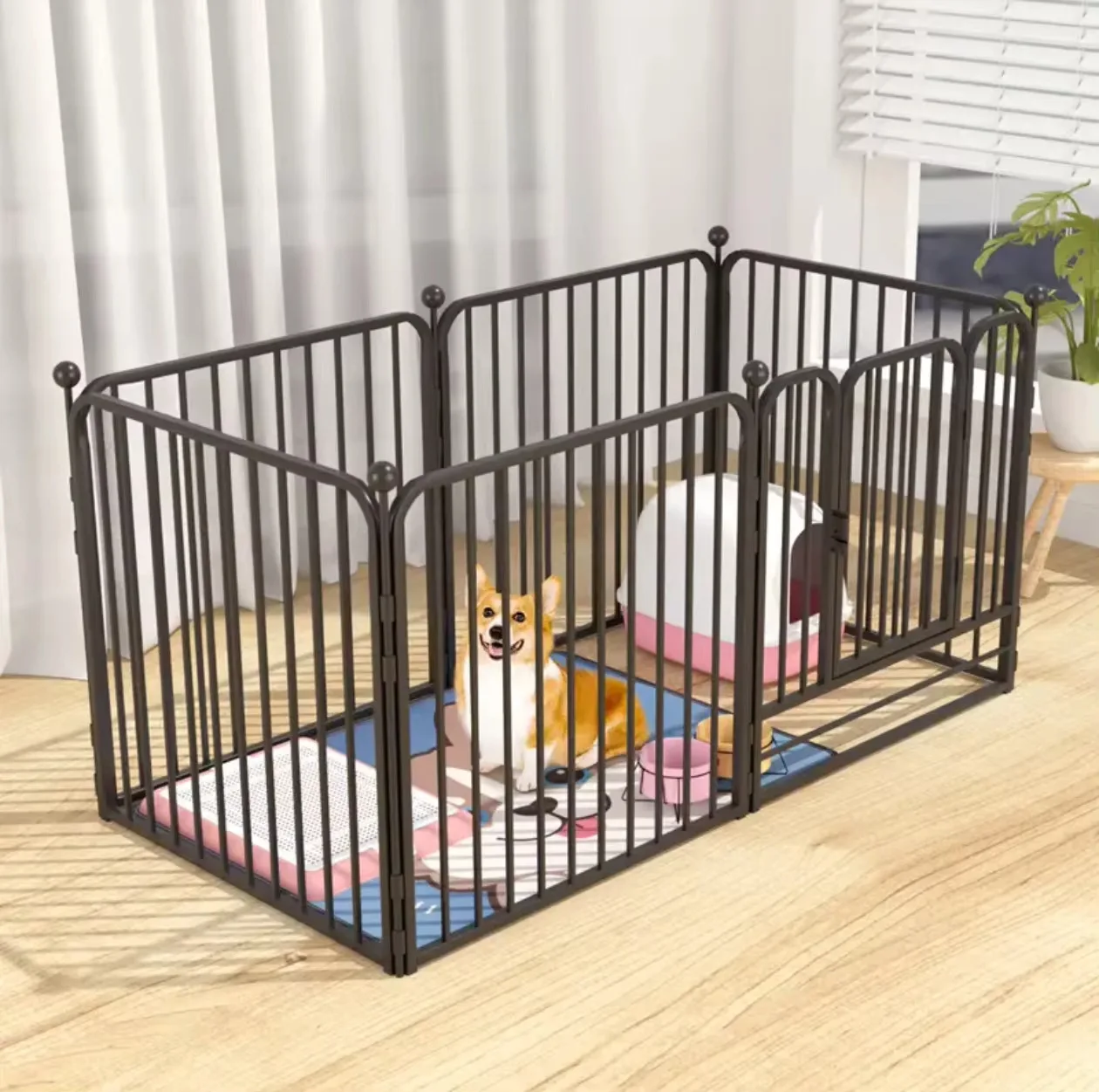 Corral metalico plegable para perros grandes - interior/exterior - imagen 3