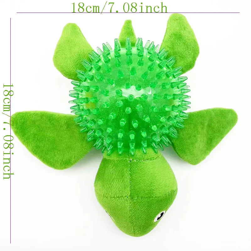 Juguete de bola de pinchazo de tortuga con sonido, resistente a las mordeduras y rechinar dientes para aliviar el aburrimiento, perros de acompañamiento de todas las edades - imagen 5