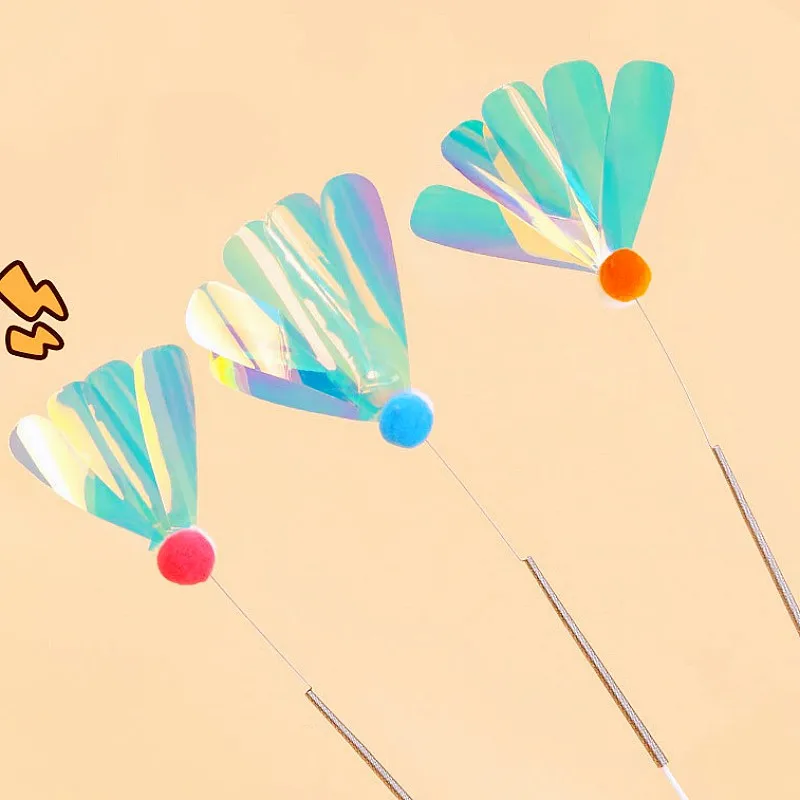 Juguete interactivo con plumas, muelle y campana para gatos - imagen 5