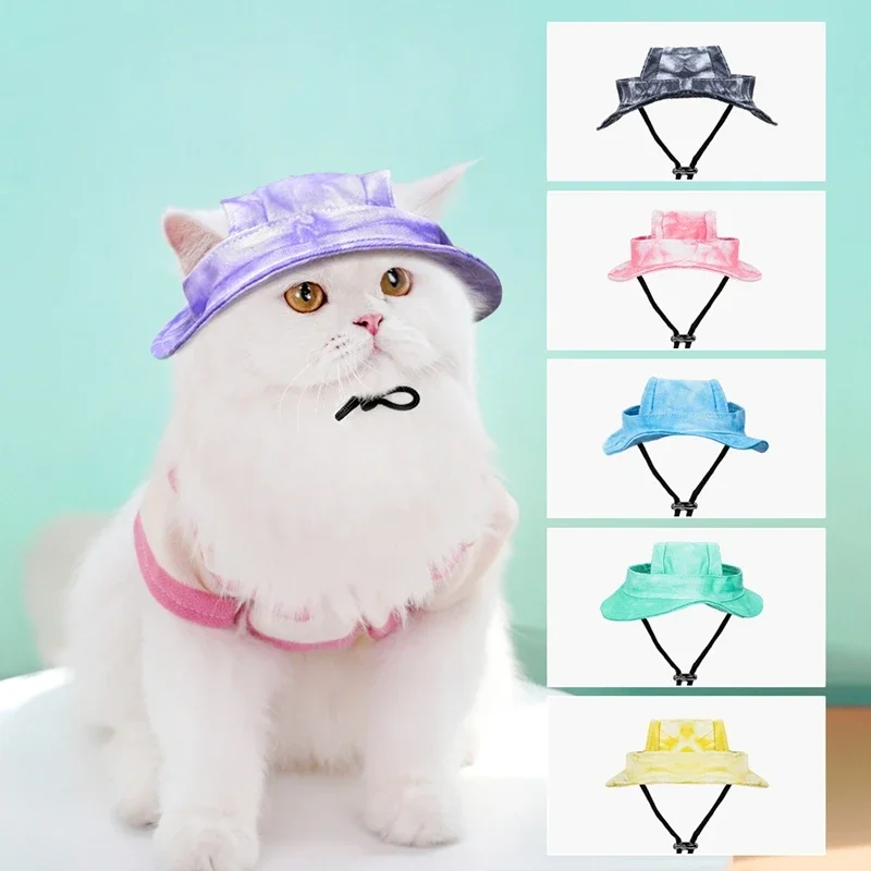 Gorras para perros y gatos, gorro pequeño para cachorros y mascotas, gorra de ala redonda de verano, visera de béisbol para perros, accesorios para exteriores, gorro para el sol para perros