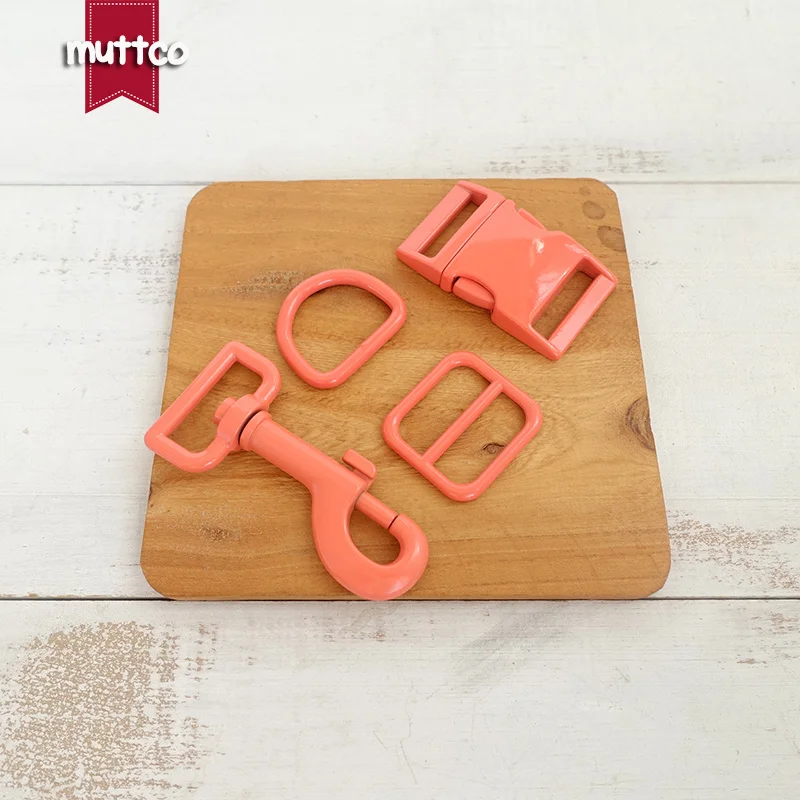 50 juegos por lote, conjunto de accesorios para Collar de perro DIY con hebilla de Metal, hebilla ajustable, anillo en D y cierre de Metal para perro en 2 tamaños, 7 colores - imagen 2