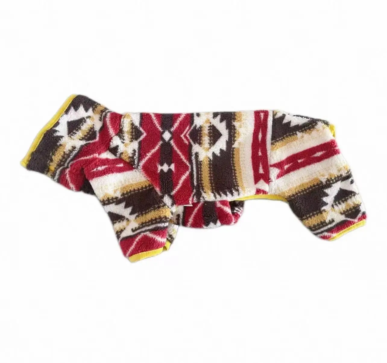 Cálido estilo bohemio de cachemira para perro Wiener, camiseta interior de manga larga de 4 patas para perros salchicha, ropa de descanso de cuello alto para perros de tejón - imagen 5