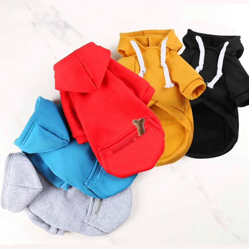 Sudaderas con capucha para perros grandes, suéter cálido de invierno para perros, ropa suave para mascotas, abrigo clásico de algodón para Bulldog, accesorios de XS-5XL - imagen 3