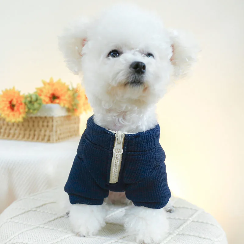 Abrigo con cremallera, ropa cálida de invierno para perros, disfraz para perros pequeños y medianos, perro salchicha, Chihuahua, Yorks, ropa para mascotas, chaqueta para cachorros, trajes XS - imagen 4