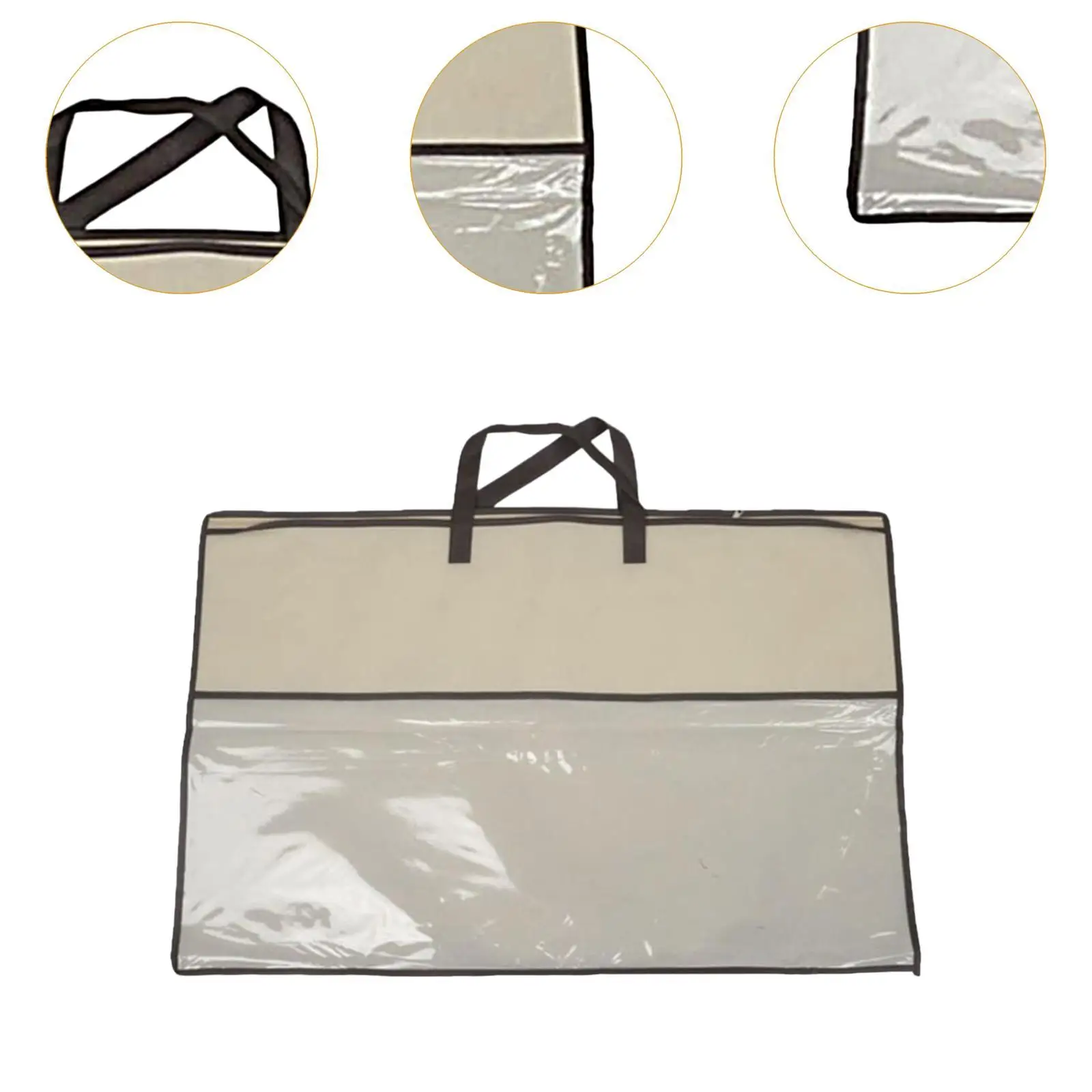 Pillow Storage Bag Home Organizer Versatile Clear Zippered Dustproof Tote Bag Packing Organizer for Beddings Clothes Sweaters