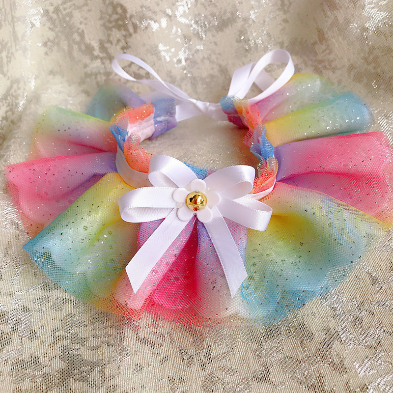 Collar correa ajustable mascotas accesorios cachorros gatitos - Ángulo perfecto mostrando el babero