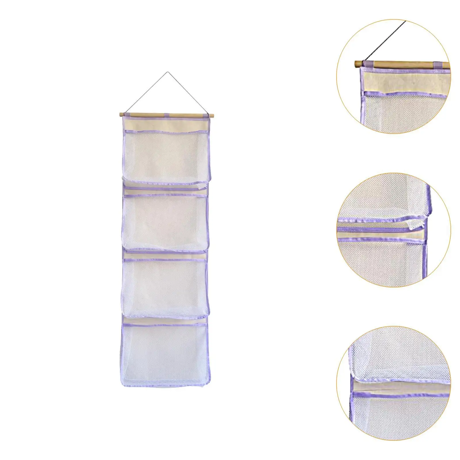 Organizador sobre la puerta, almacenamiento de animales de peluche, ventana transparente, red de almacenamiento colgante, juguete - imagen 5