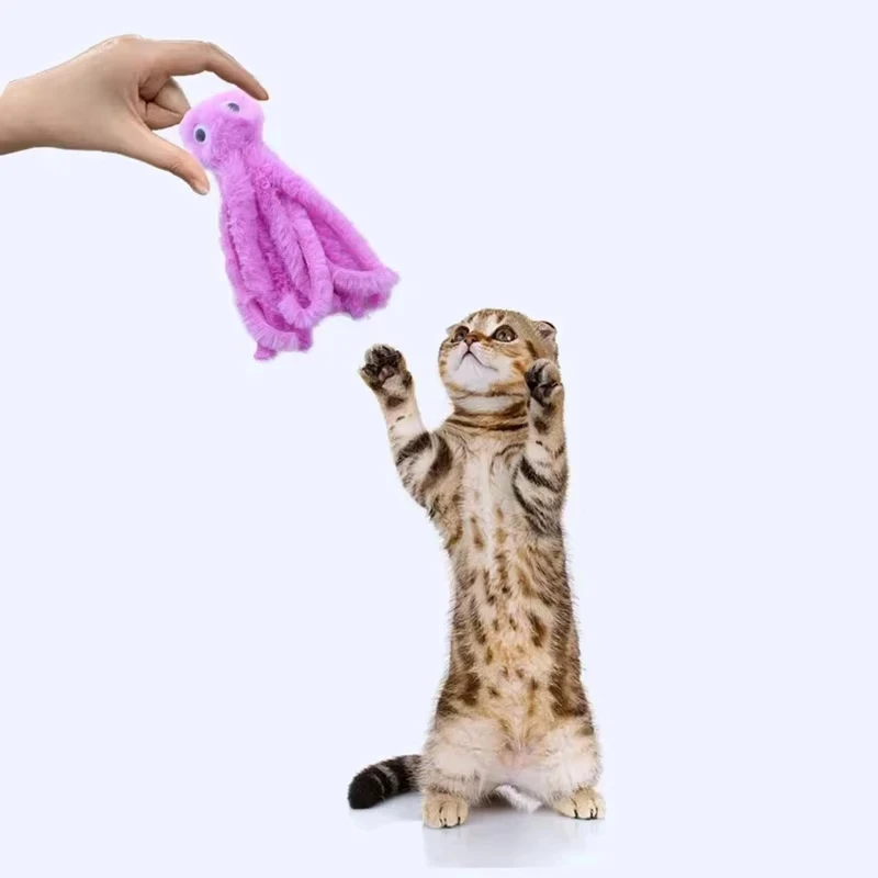Juguete de peluche para mascotas, gato, hierba gatera, forma de pulpo, juguete interactivo resistente a mordeduras para mascotas, juguete para masticar para limpieza de dientes de perro, suministros para mascotas - imagen 3