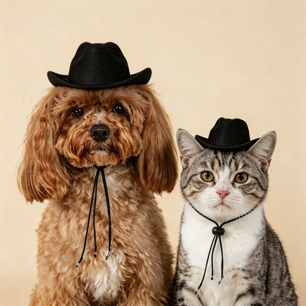 Gorro vaquero ajustable para perros y gatos Sphynx – Estilo occidental - imagen 2
