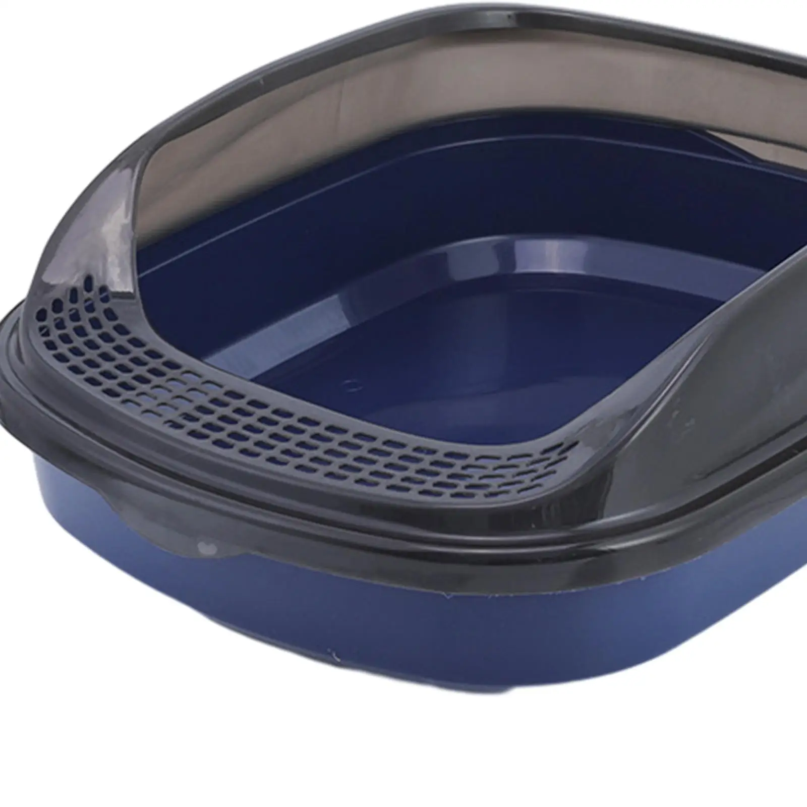 Cat Litter Box Kitten Open Potty Pan Semi Enclosed Kitty Litter Open Top Pet Litter Tray for Medium Large Cats Small Pets