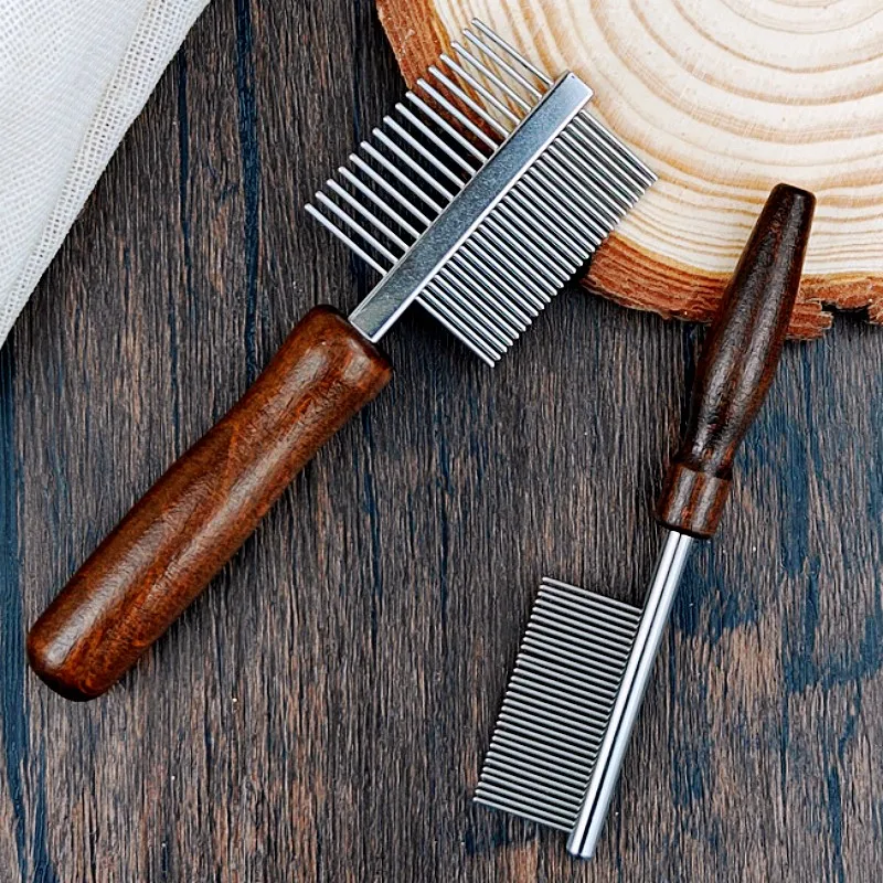 Cepillo de madera mini 2 en 1 – Limpieza facial gatos y aseo perros - imagen 2