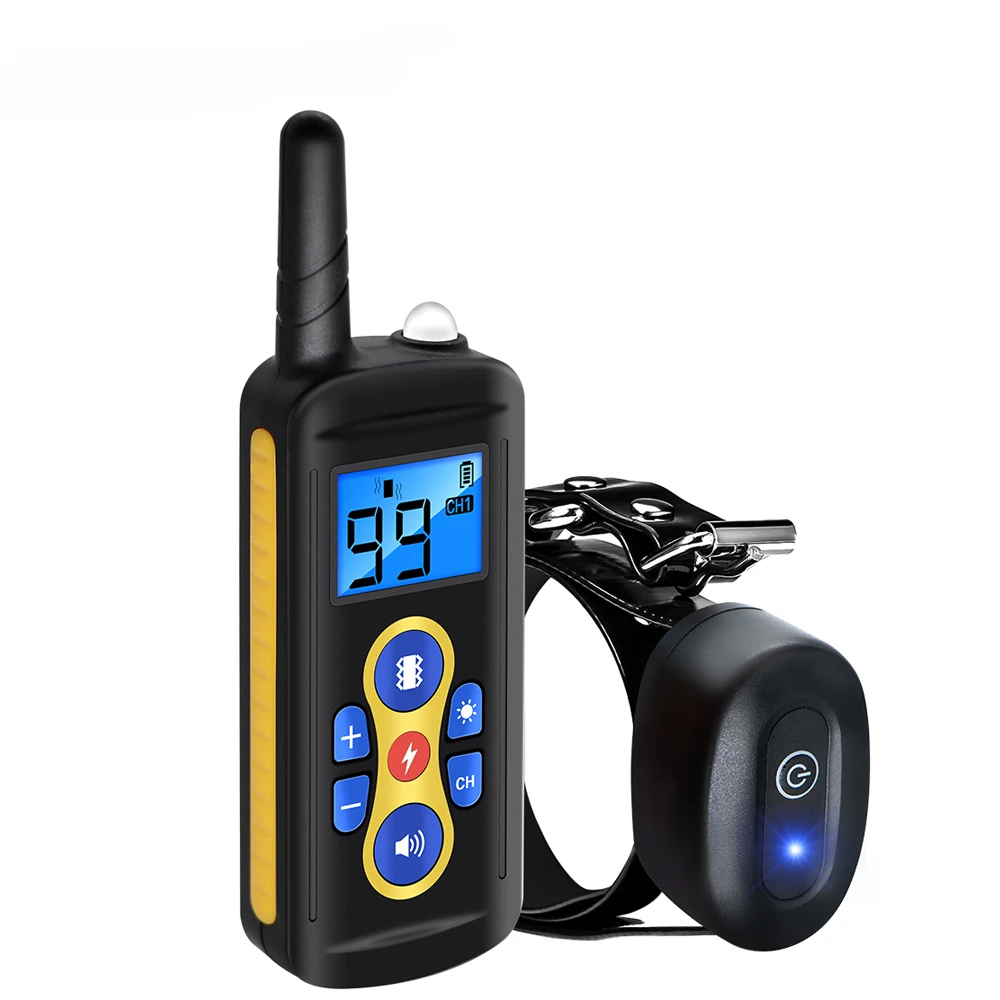 Collar de entrenamiento eléctrico para perros, entrenador de perros de 800m de distancia, collares para perros con Control remoto, Collar con sonido de vibración y choque recargable - imagen 2