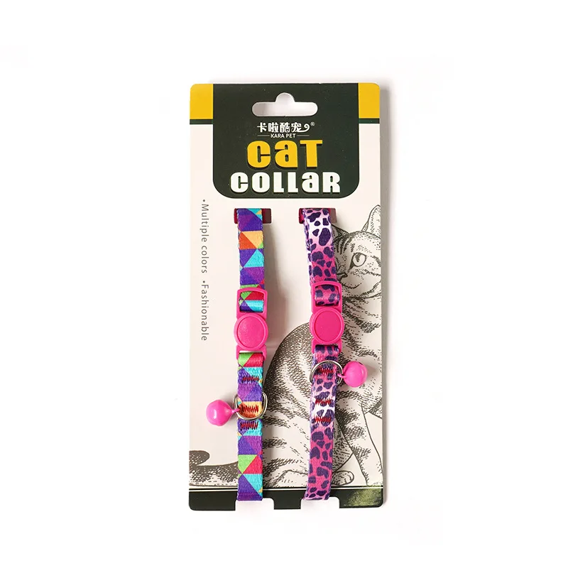 Collar de seguridad ajustable para gatos, 2 uds., estampado de flores con anillo de campana, Collar para cachorros y gatos, accesorios para perros pequeños - imagen 5