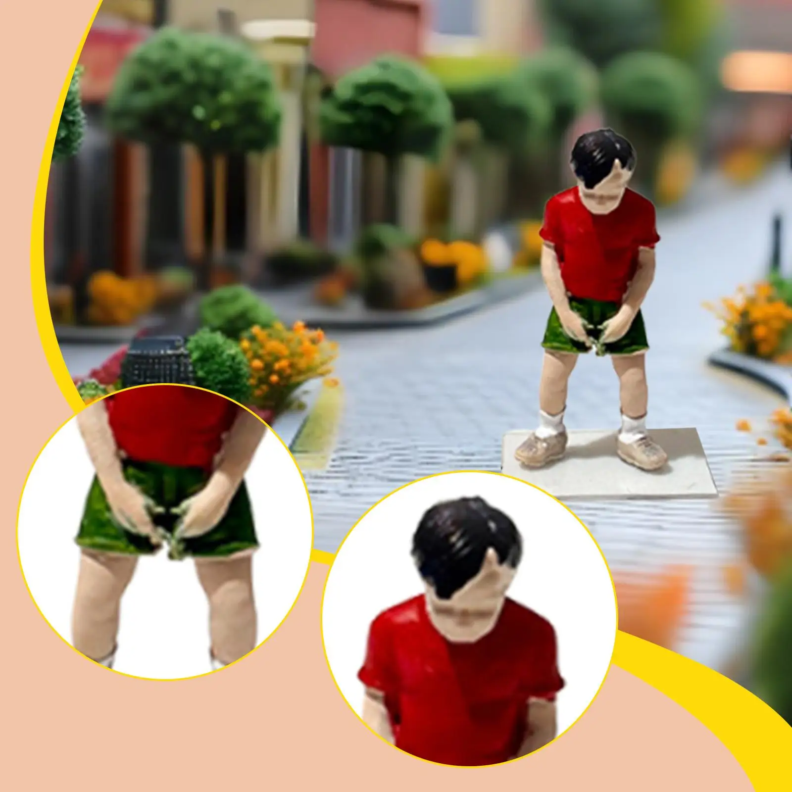 1/64 Miniature Figure 1:64 Scale Trendy Mini People Figurine People Figure Painted for Photo Prop Micro Landscape Diorama Layout