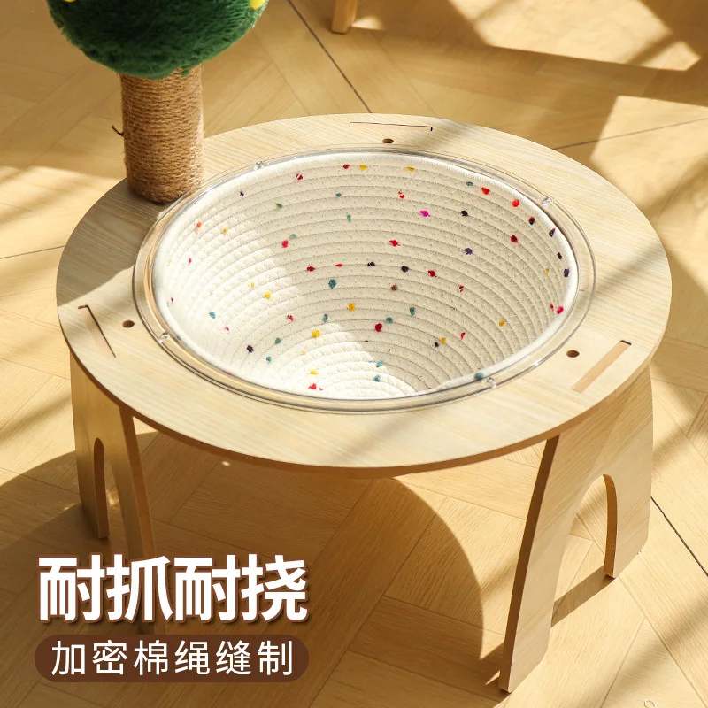 Cama rascador cápsula espacial para gatos – Algodón suave y lavable - imagen 4