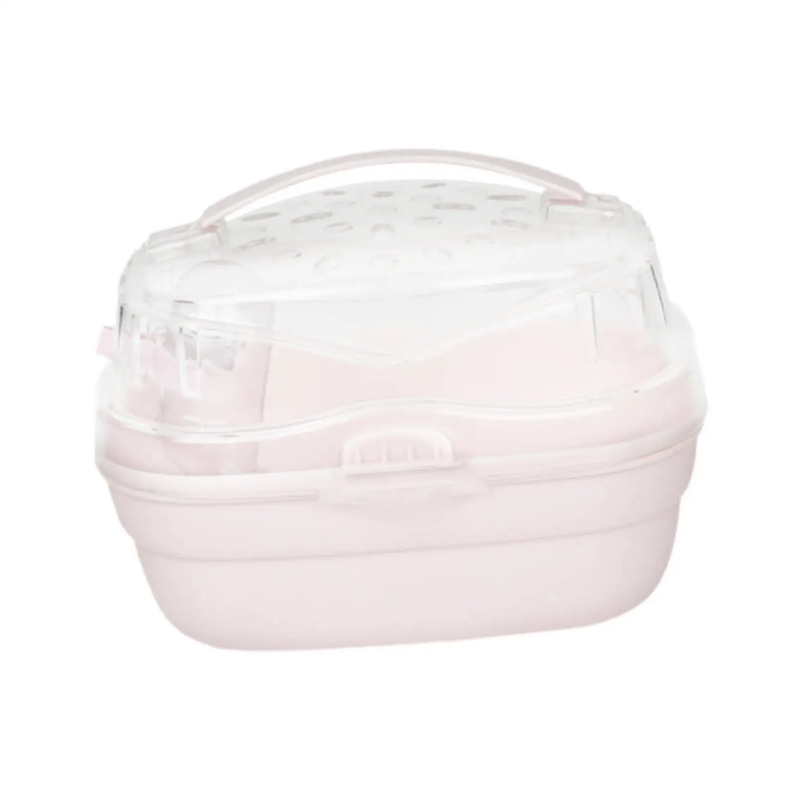 Portable Hamster Carrier Cage Ventilation Design for Outdoor Multifunctional 360° Transparent Window Built in Water Bottle