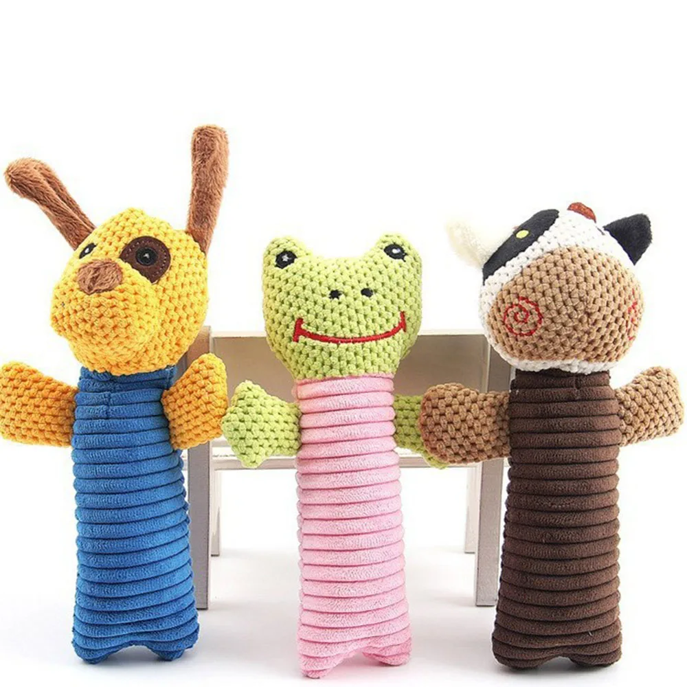 Juguete chirriante de peluche para gatos, muñeca masticable Molar resistente a mordeduras, juguete interactivo para mascotas de juguete para aliviar el aburrimiento, relleno suave - imagen 4