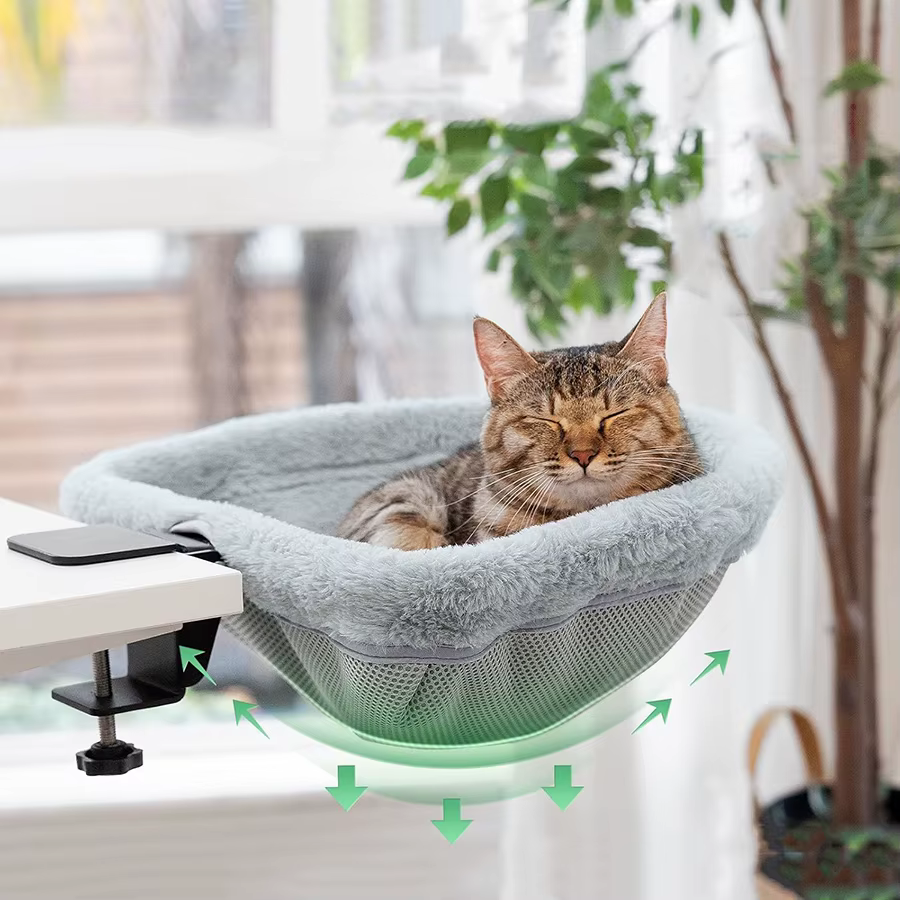 Cama escritorio plegable para gatos - Hamaca semicircular espacio