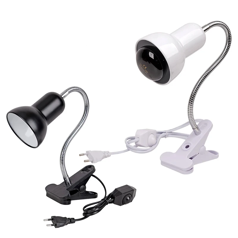 Soporte de lámpara de calefacción E27 para Reptiles de mascotas, bombilla de tanque, lámpara de calefacción de cerámica para tortuga, lagarto, terrario, serpiente