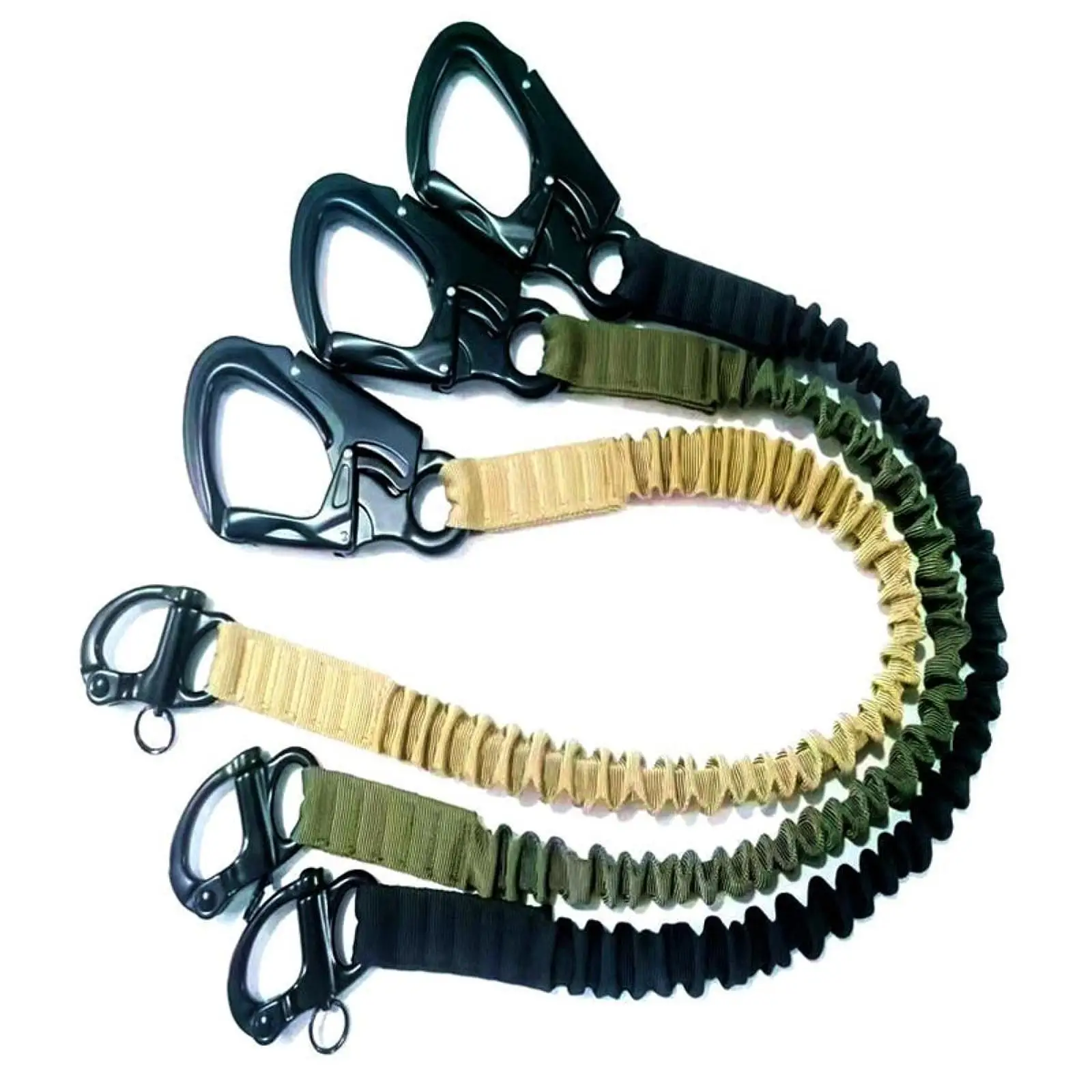 Fall Protection Lanyard Elastic Bungee Multi Use, Climbing Lanyard Helo Lanyard for Roofing, Outdoor, Construction Fall Protection Lanyard Elastic Bungee Multi Use, Climbing Lanyard Helo Lanyard for Roofing, Outdoor, Construction