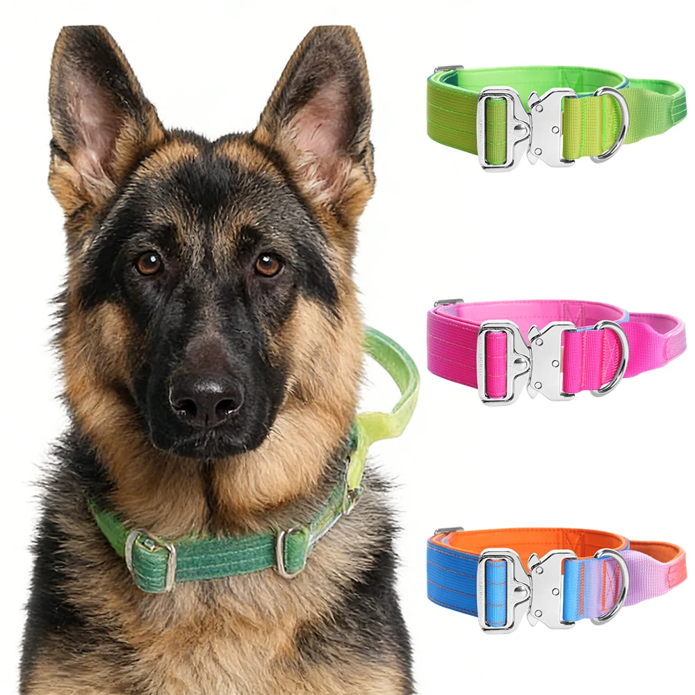 Collar degradado ancho, grueso para perros medianos y grandes con asas - imagen 5