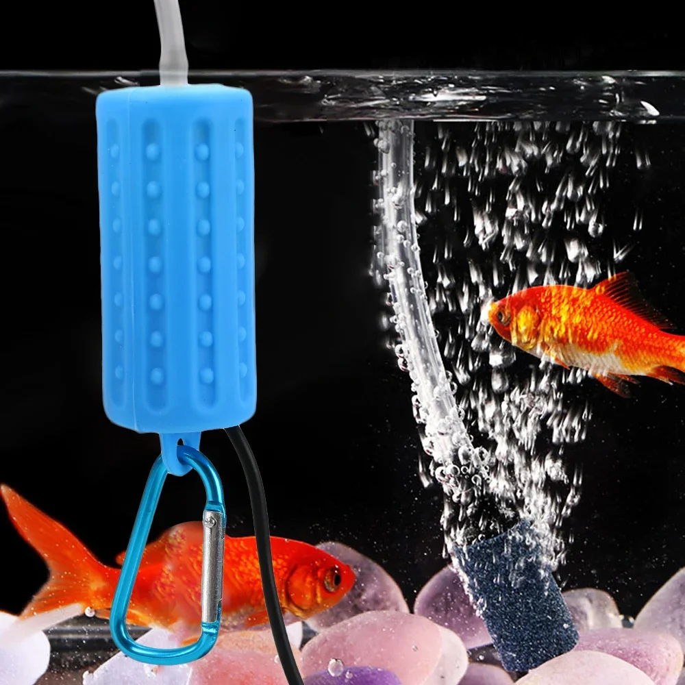 Bomba de aire de oxígeno para acuario, Mini filtro de terrario acuático USB, suministros de ahorro de energía silencioso portátil, accesorios para pecera - imagen 3