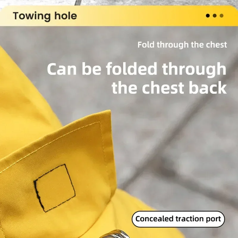 Nuevo Chubasquero de cuatro patas para perros de tracción, impermeable, para perros grandes, medianos y pequeños, ropa para salir de día lluvioso - imagen 3