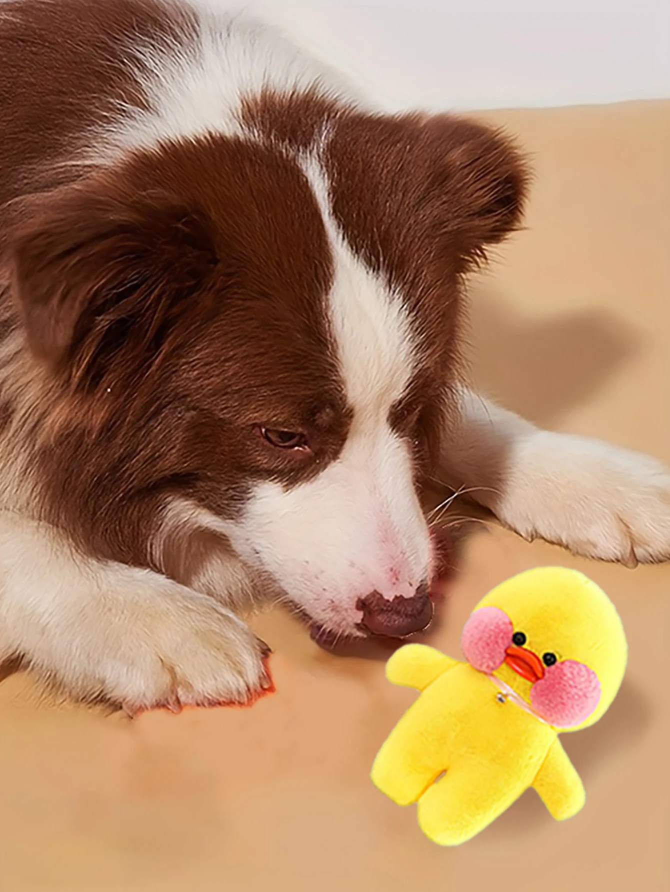 Juguete de peluche pato con campana para cachorros - juego interactivo - imagen 3