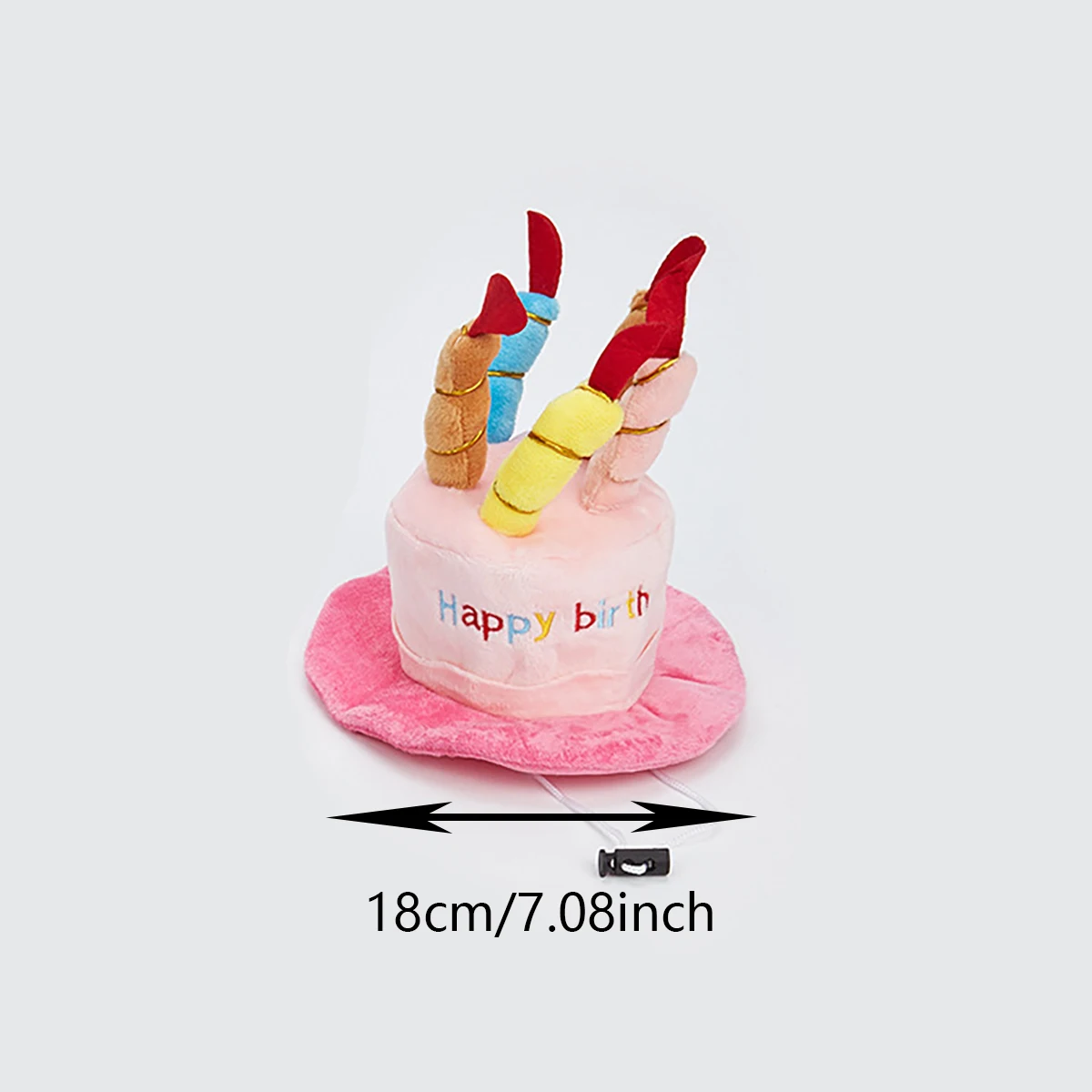 Sombrero de cumpleaños para mascotas, sombrero ajustable con velas de colores, disfraz de fiesta de cumpleaños para perros - imagen 2