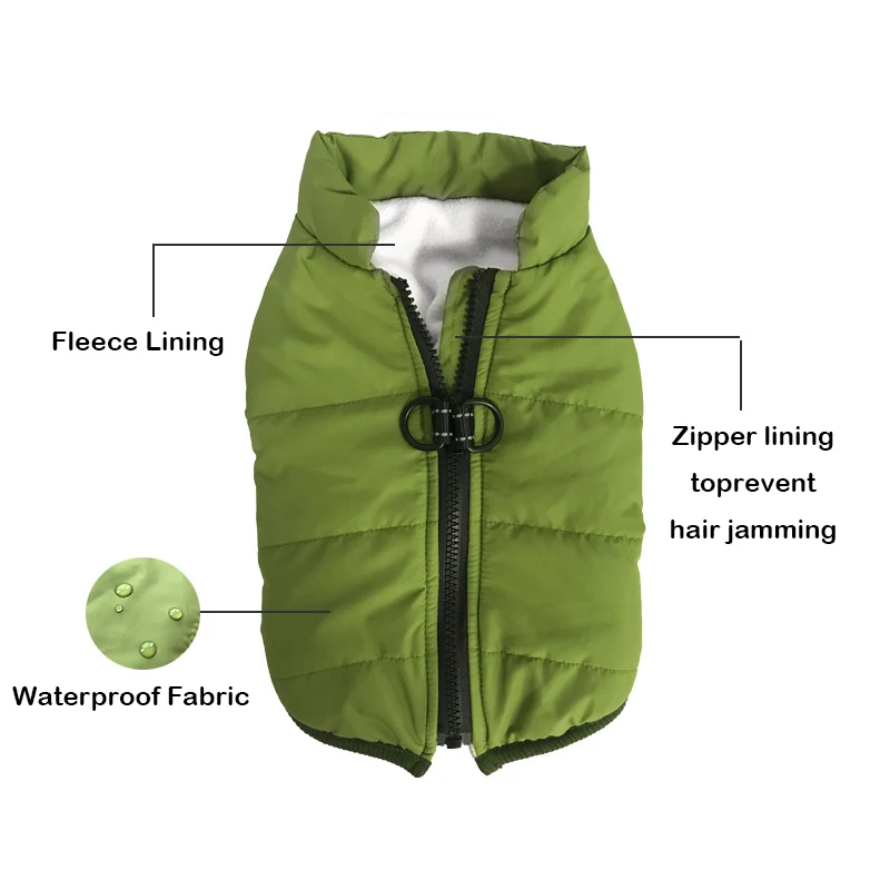 Chaleco con arnés para mascotas, ropa de invierno para perros pequeños, ropa para cachorros, chaqueta impermeable para perros, abrigo para Chihuahua, Bulldog francés - imagen 3