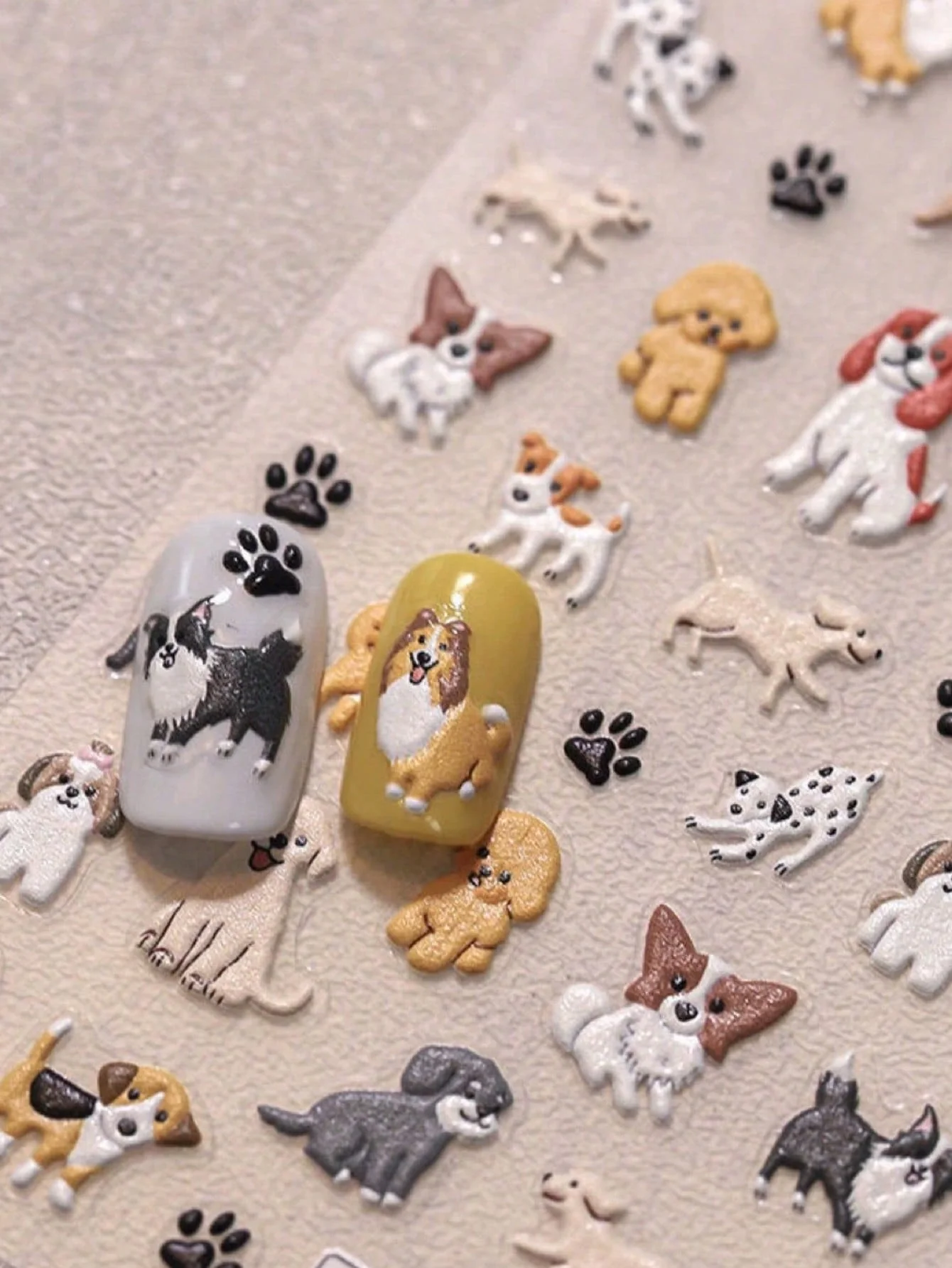 Pegatinas decorativas 3D para uñas de perro – Corgi y Shiba Inu - imagen 5