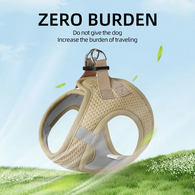 Arnés y correa para perros pequeños y medianos, chaleco para mascotas, ropa, arnés de Yorkshire, Collar, faja transpirable, correa para el pecho para perros - imagen 4