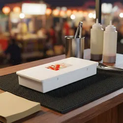 Dispensador de papel y envoltorios con tapa – Organizador de cocina