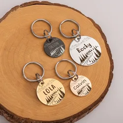 Collar personalizado con nombre de perro y gato de montaña, accesorios con etiqueta de identificación grabada, cadena, suministros para productos para perros