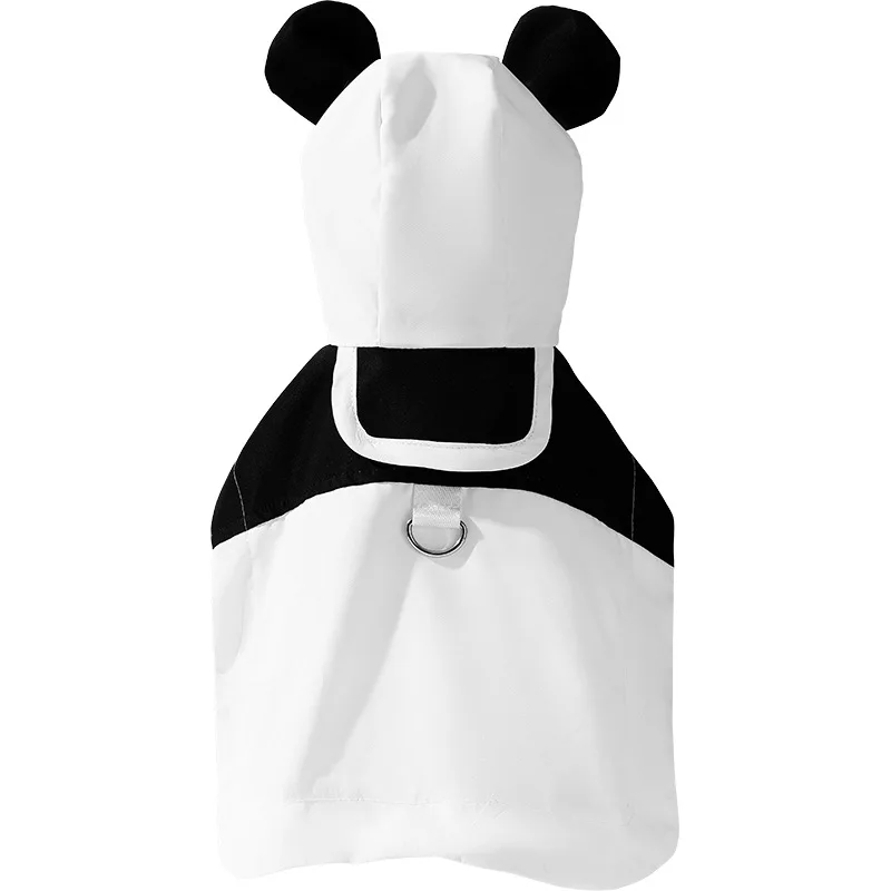 Chubasquero con capucha para mascotas, impermeable con forma de Panda, ropa para perros, ropa impermeable para el día lluvioso de verano, accesorios para mascotas S - imagen 4