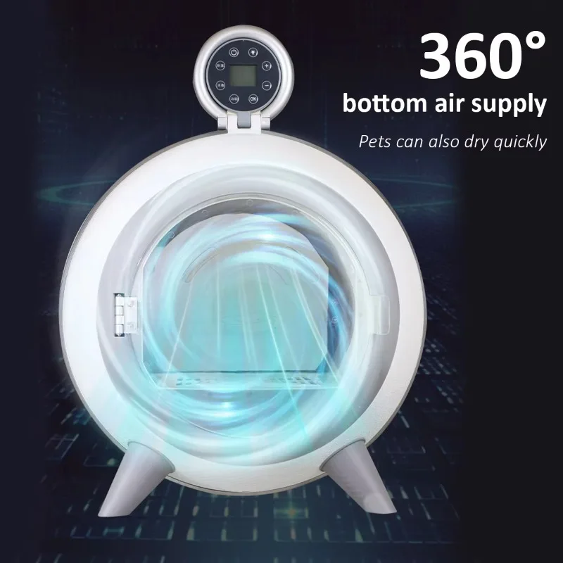 Boîte de séchage automatique pour animaux de compagnie, 62l, pour chats et chiens, 50db, faible bruit, vent à 360 degrés avec UV, sèche-cheveux à haute température avec désinfection - imagen 3