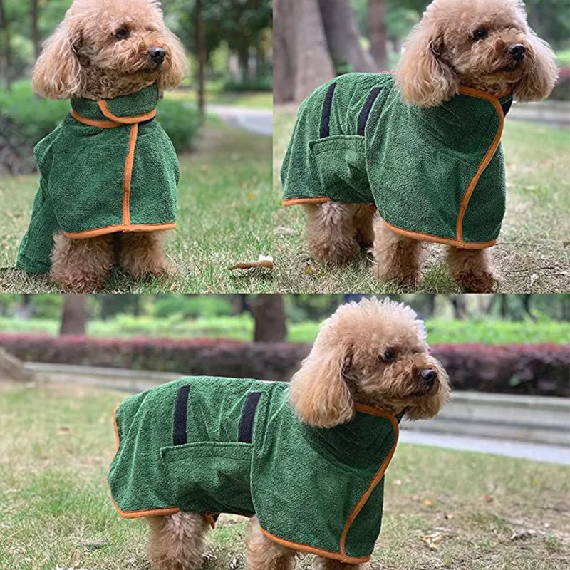 Albornoz cálido para perros – Secado rápido y microfibra absorbente