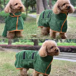Albornoz cálido para perros – Secado rápido y microfibra absorbente