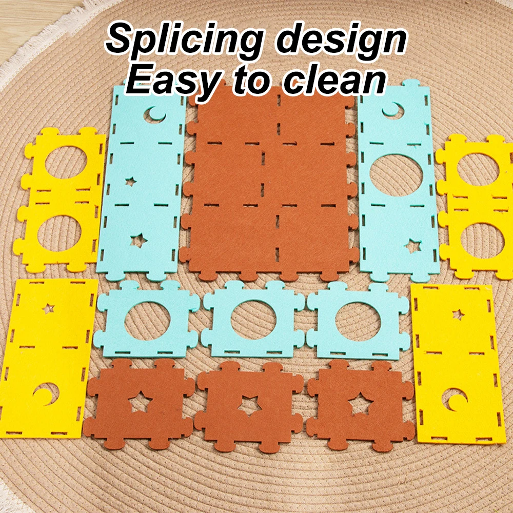 Laberinto de fieltro extraíble, nido oculto, juguete, casa de túnel para hámster, Animal PEQUEÑO, planeador de azúcar, hámster, oso dorado, suministros para interiores para mascotas, 1 ud. - imagen 2