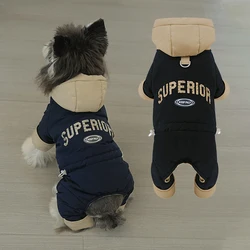 Abrigo impermeable acolchado para perros pequeños Schnauzer y Bichón