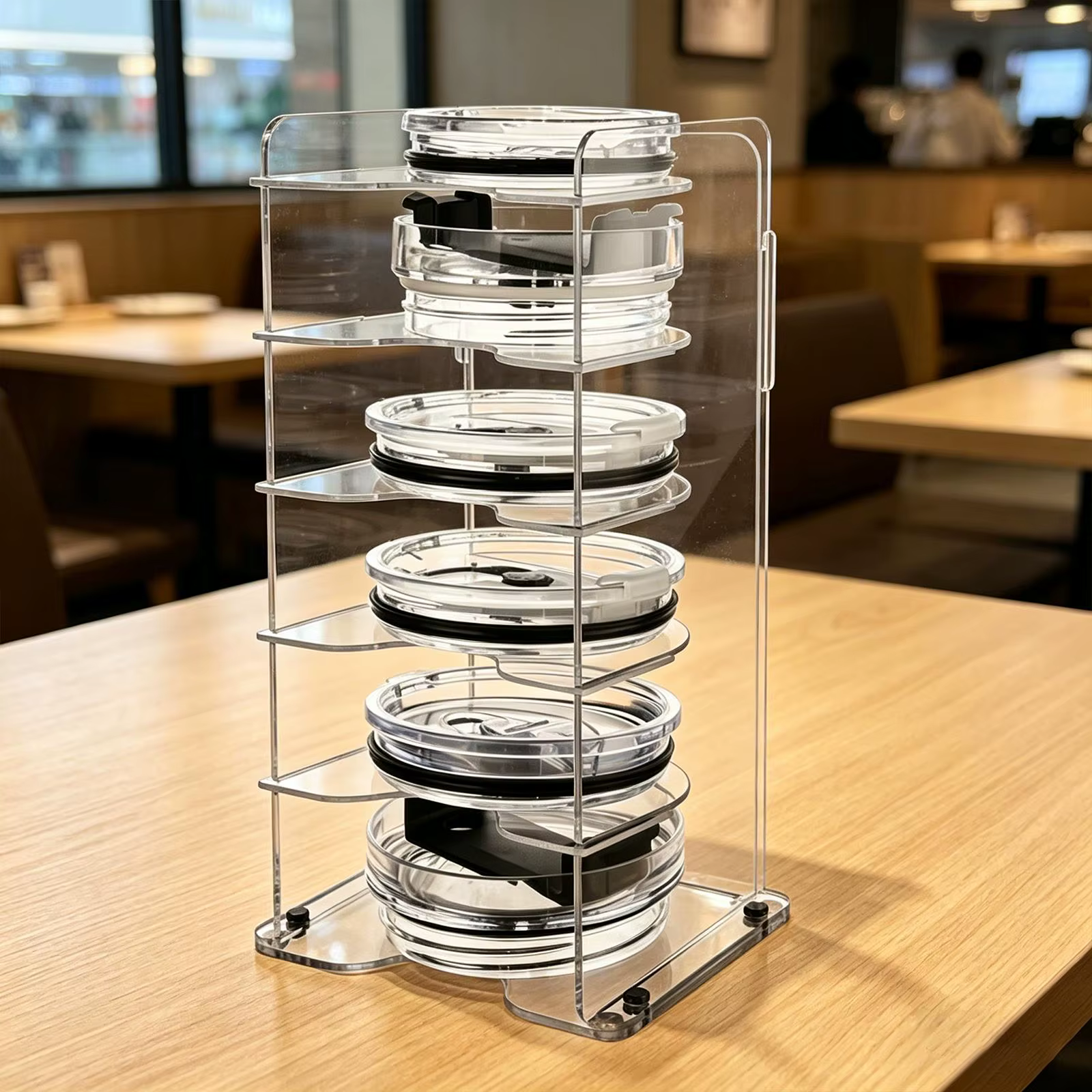 Organizador de Tapas de Recipientes para Hogar - Acrílico Multinivel - imagen 5