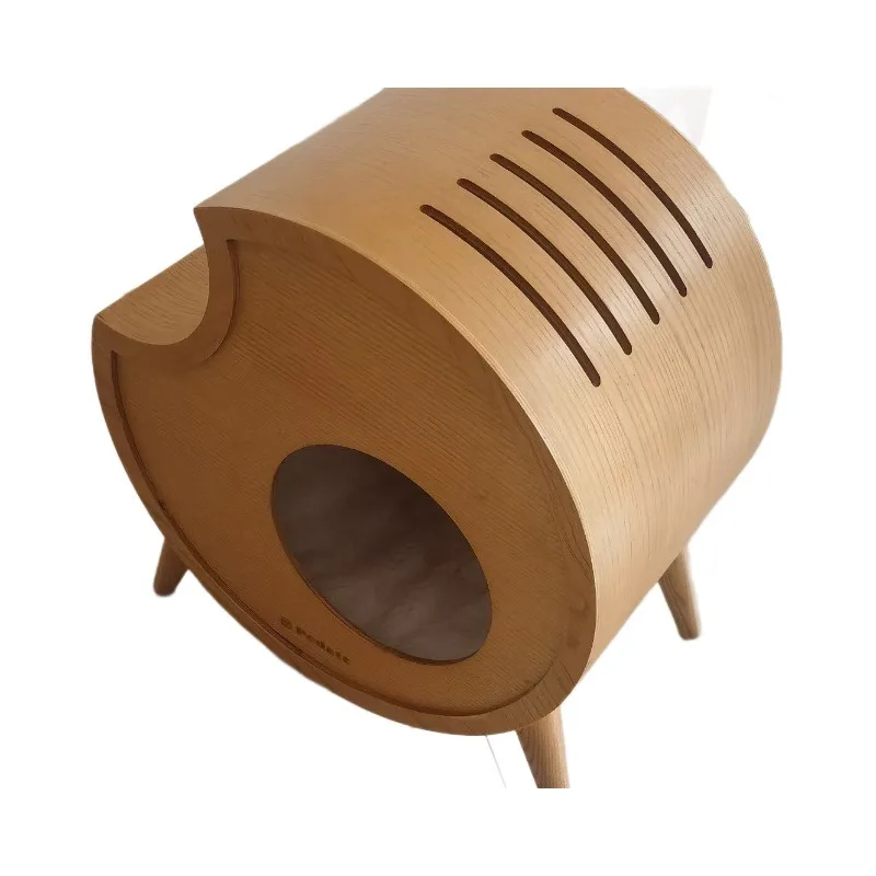 Casa para perros y gatos, refugio de invierno semicerrado, círculo de madera para interiores, cama para gatos transpirable, decoración del hogar, productos para mascotas, accesorios - imagen 5