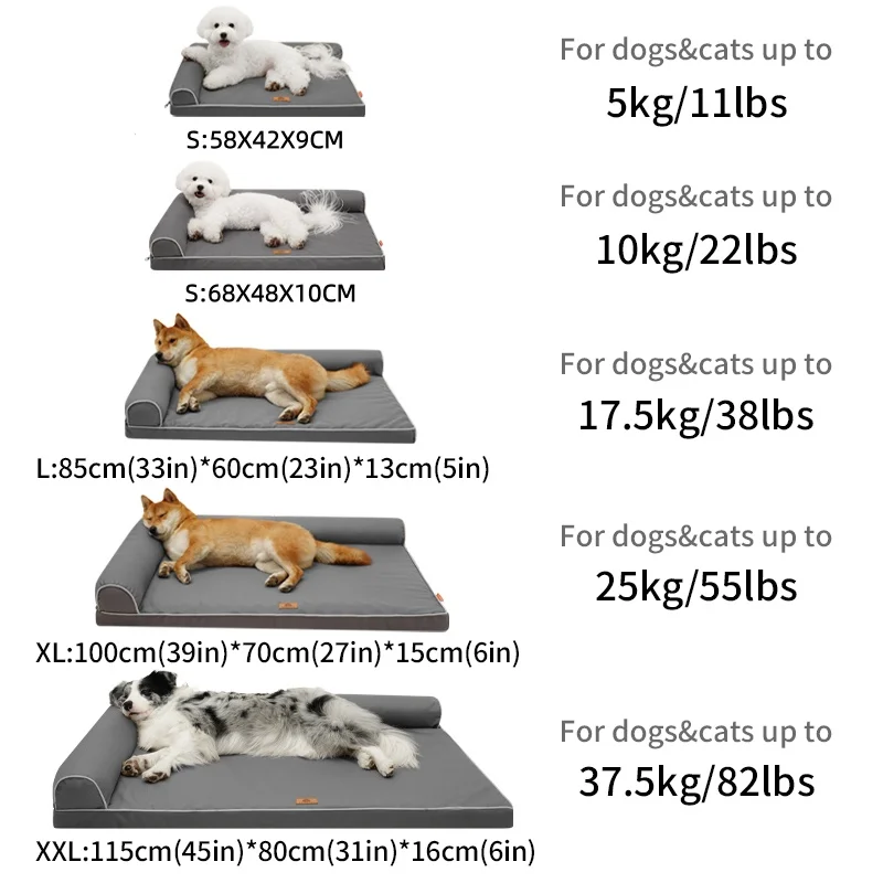 Cama grande impermeable para perros lavable con base antideslizante - imagen 4